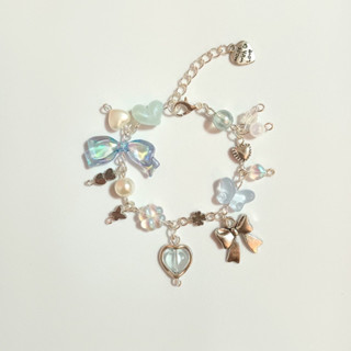 ⊰ พร้อมส่ง ⊱  Sweet blue กำไลลูกปัด มุก สร้อยข้อมือ   Bracelet