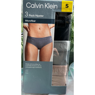 กางกเงในสตรี CK Calvin Klein แพ็ค 3 ชิ้น Hipster ผ้านุ่มสวมใส่สบาย คละสี size S from USA