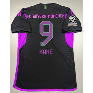 (Player) เสื้อฟุตบอล ทีมบาเหยินเยือน 2023/2024 +KANE 9 +อามลูกบอล 6+UEFAFOUNDATION