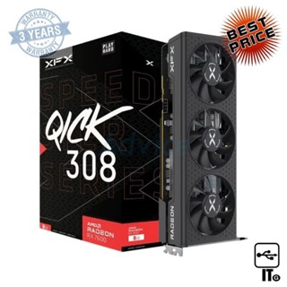 VGA XFX RADEON RX 7600 QICK308 - 8GB GDDR6 [RX-76PQICKBY] ประกัน 3Y การ์ดจอ กราฟิกการ์ด