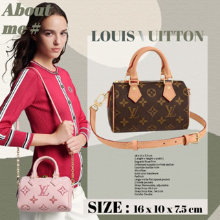 หลุยส์วิตตอง Louis Vuitton Speedy Bandoulière 20/NANO กระเป๋าทรงหมอน ผู้หญิง M46518