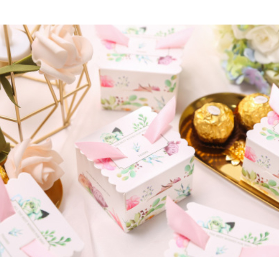 GIDA พร้อมส่ง กล่องขนม กล่องของขวัญ กล่องกระดาษสี่เหลี่ยม ใส่ของชำร่วย ราคาถูก