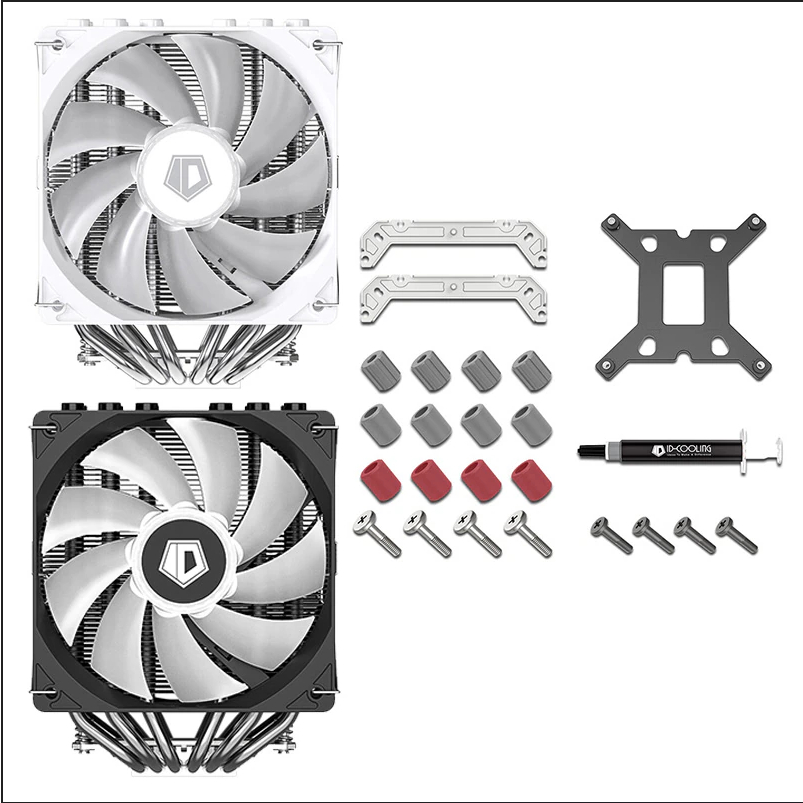 ซิงค์ลมระบายความร้อน Id-cooling พัดลมระบายความร้อน CPU 6 ท่อARGB รองรับlga1700 AM5และAM4  heat sink 5SE-55 ARGB