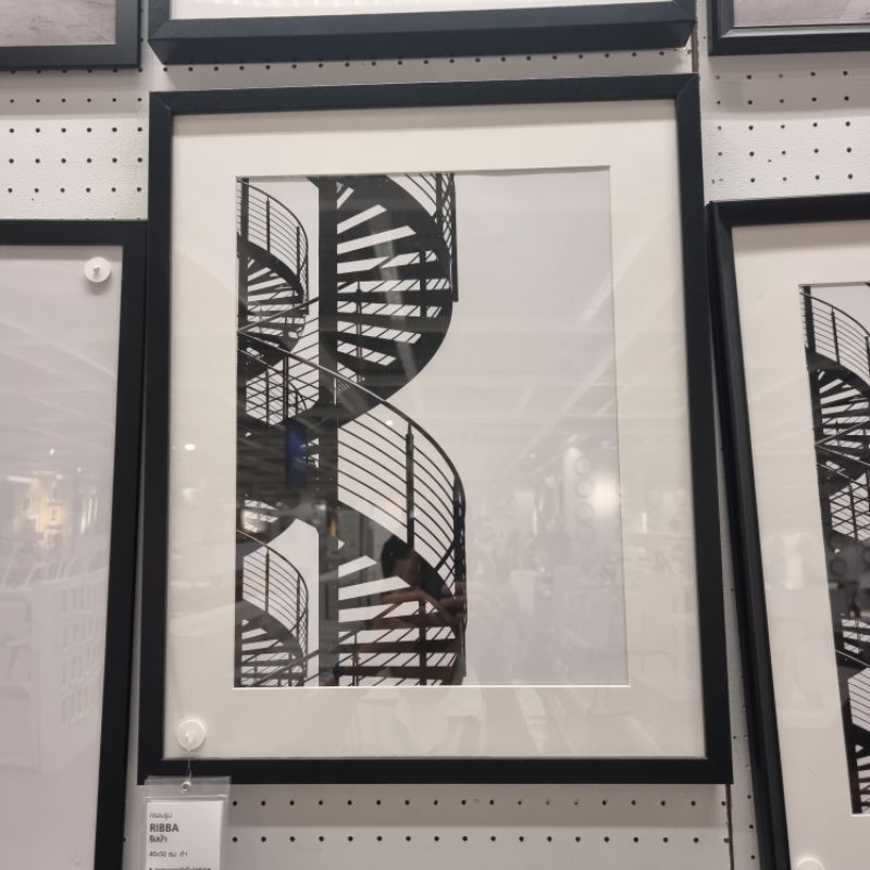 IKEA กรอบรูป (40x50cm.)(ดำ/ขาว) RODALM  ของแท้ 100% พร้อมส่ง ราคา ถูกที่สุด ดีลบีเคเค