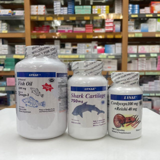 [Lynae] Fish Oil 1000mg / Shark Cartrilage 750mg / Cordyceps 100mg + Reishi 40mg