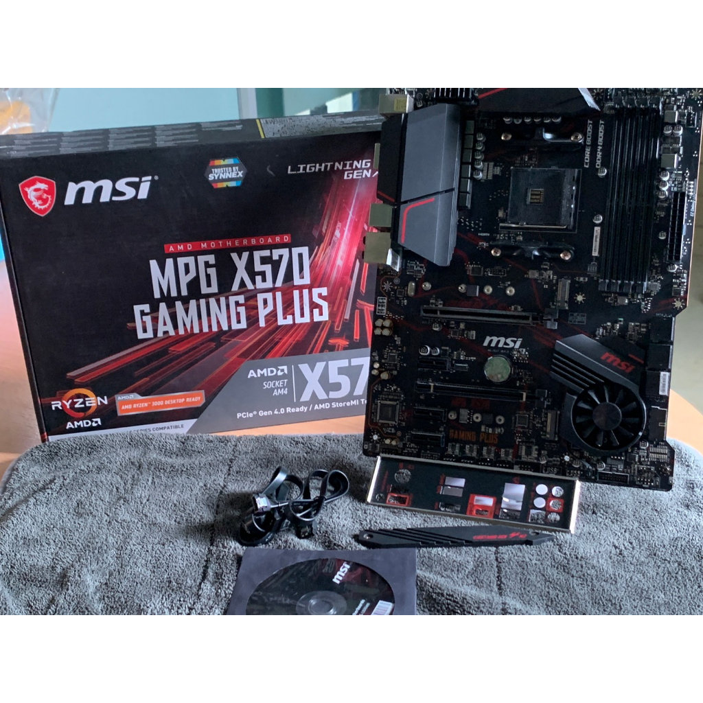MAINBOARD (เมนบอร์ด) AM4 MSI MPG X570 GAMING PLUS (มือสอง) ตัวท๊อป สาย OC จัดเลย ใช้งานได้ปกติ พร้อม