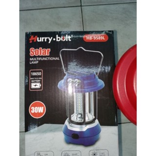 HURRY BOLT ตะเกียงเจ้าพายุหลอด LED ใช้ถ่านLi-ion18650 3.7v 1200 mAhชาร์จไฟ USB หรือแผงโซล่า