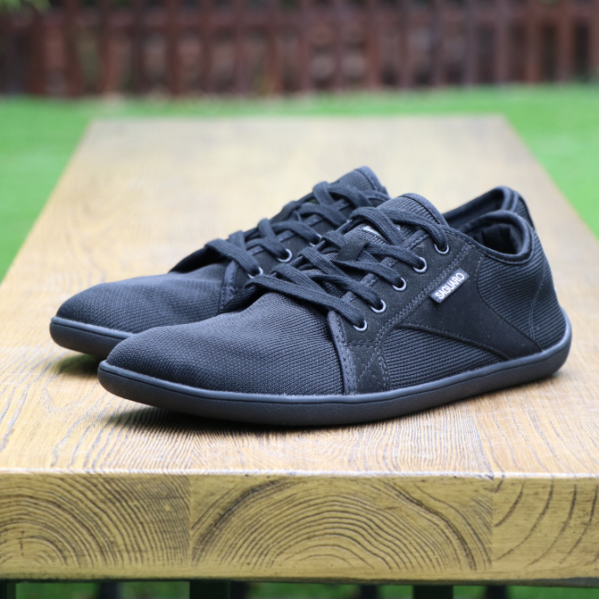 รองเท้า Saguaro หน้ากว้าง แบบลำลอง สไตล์มินิมอล barefoot shoes Luck สีดำ