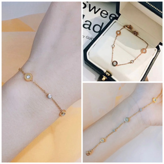 lovely bracelet stanless steel|สร้อยข้อมือประดับเพชร งานสแตนเลส ไม่ลอกไม่ดำ โดนน้ำโดนเหงื่อได้งานสวย พร้อมส่งจากไทย🇹🇭