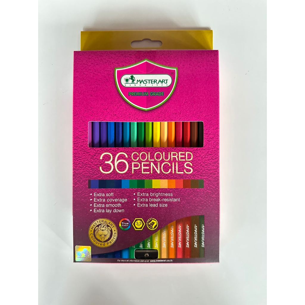 สีไม้ Master Art Premium Grade แท่งยาว 36 สี