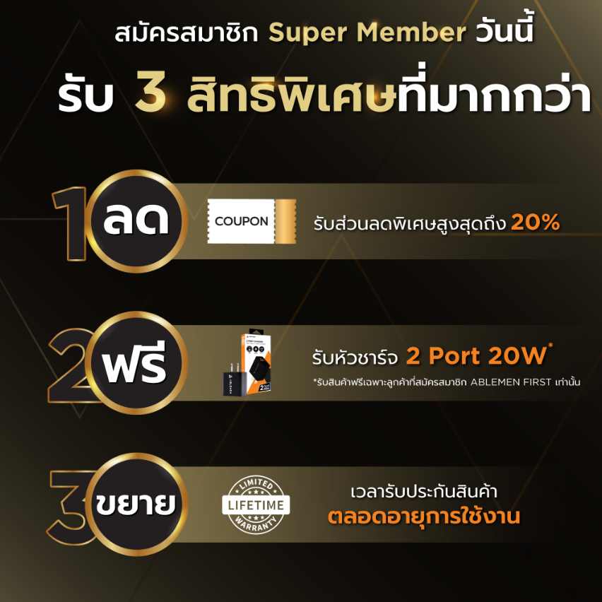[Official] สมาชิก ABLEMEN ฟิล์มกระจกกันรอย Super Member Plus,First รับประกันสินค้าตลอดชีพ Lifetime Warranty