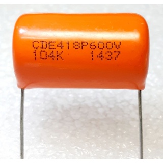 CDE 418P 0.1uf 104k 100nf 600v Polyester Film/Foil Capacitor ตัวเก็บประจุ คาปาซิเตอร์