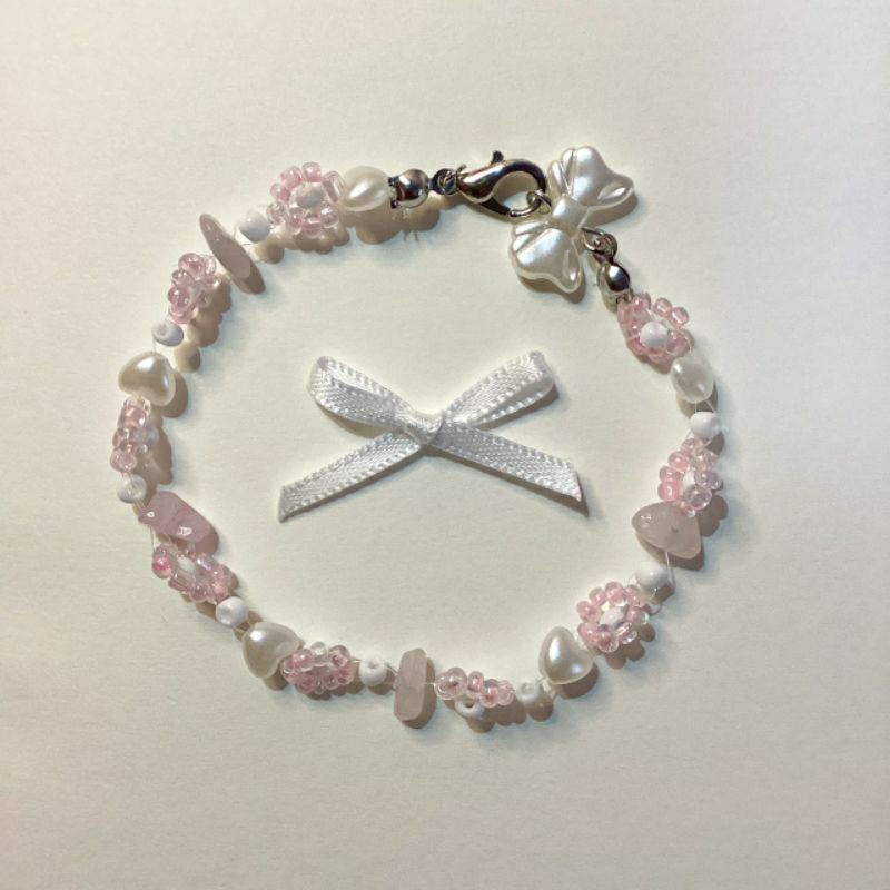coquette bracelet 🎀🍓˚ ༘ ೀ⋆｡˚🌼