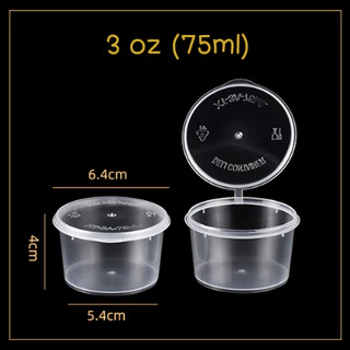 ถ้วยน้ำจิ้มฝาพับ กระปุกซอส FLIP CAPมี 5 ขนาด 0.75oz, 1oz, 1.5oz, 2oz, 3oz แพ็คละ 96-100 ชิ้น