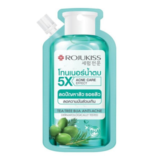 (x6ซอง)Rojukiss 5X Anti-Acne Toner &amp; Essence Water โรจูคิส แอนติ แอคเน่ โทนเนอร์ แอนด์ เอสเซนส์ วอเตอร์ 40มล.