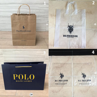 ถุง ถุงถุงกระดาษ แบรนด์ U.S. POLO , RALPH LAUREN โปโล ของแท้ มาจาก shop สภาพใหม่ สภาพดี สวยมาก