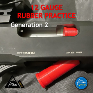 ลูกดัมมี่สำหรับซ้อม ขนาด 12GA ชนิดยาง รุ่นที่ 2 - 12GA / 12 Gauge Dry Fire (Dummy) Rubber Type Gen2 [Atom Design]