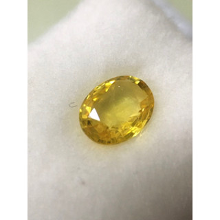 YELLOW SAPPHIRE บุษราคัมซีลอน แท้ 1.34 กะรัต พลอยแท้เนื้อดี ไฟดี สีสวย