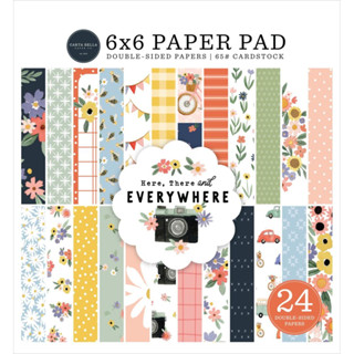 Here, There And Everywhere : Carta Bella Double-Sided Paper Pad 6"X6" 24/Pkg กระดาษ