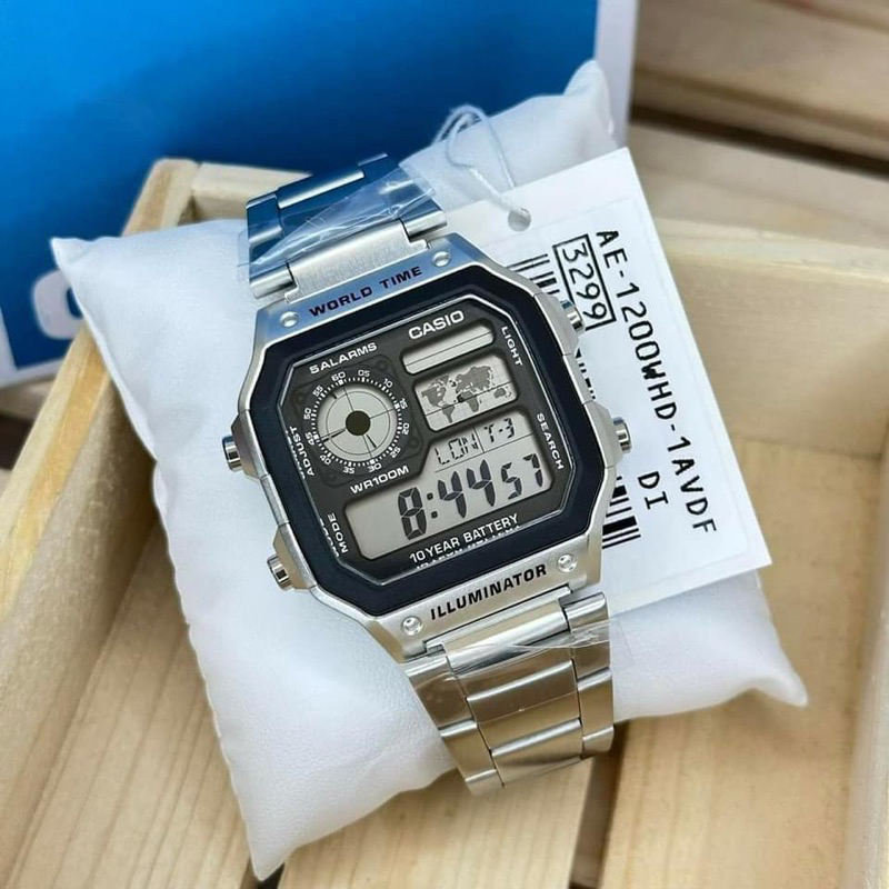 casioของแท้รุ่น AE-1200WHD-1A AE-1200WHL-5A ของแท้ประกันศูนย์1ปี