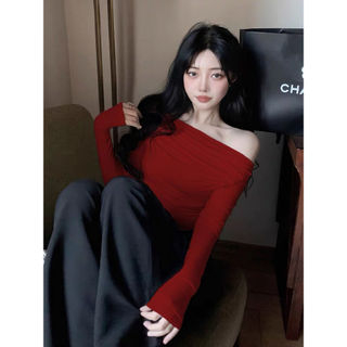 ส่งทันที Cici(NO. J778)เสื้อแขนยาวปาดไหล่ผ้าเรยอน ใส่สบายเหมาะกับวันสบายๆหรือไปเที่ยวก็ปัง - รูปที่ 2