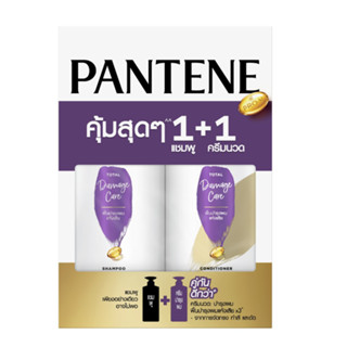 [แพ็คคู่1+1] Pantene แพนทีน โปรวี ฟื้นบำรุงผมแห้งเสีย แชมพู 380 ml + ครีมนวดผม 380 ml Total Damage Care