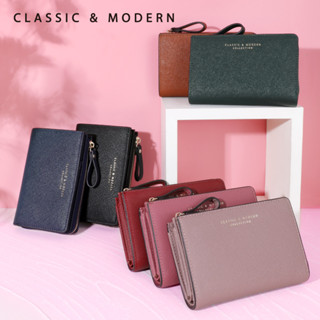 กระเป๋าสตางค์ใบกลาง No.T2708-001 แบรนด์แท้Classic&amp;modern