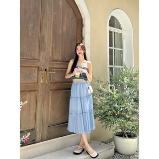 Mabel Skirt - กระโปรงยาวแต่งระบาย