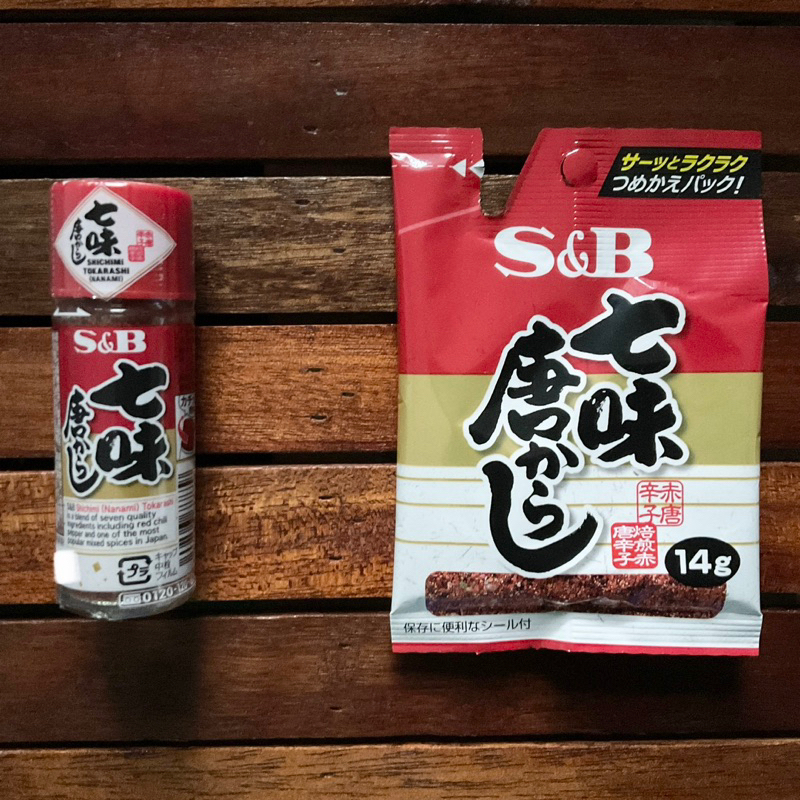 Nanami Tohgarashi Shichimi Tohgarashi พริกญี่ปุ่น ผงพริกป่นผสมงา S & B เอสแอนด์บี 15g Japanese Shichimi Chili Powder
