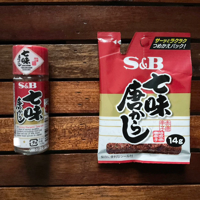 Nanami Tohgarashi Shichimi Tohgarashi พริกญี่ปุ่น ผงพริกป่นผสมงา S & B เอสแอนด์บี 15g Japanese Shichimi Chili Powder