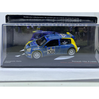 สายฝุ่น renault clio s1600 WRC รายละเอียดสวย ขนาด1/43 นำเข้าJapan