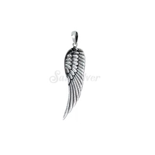 Silver Oxidized Feather Pendant/จี้เงินขนนกออกซิไดซ์