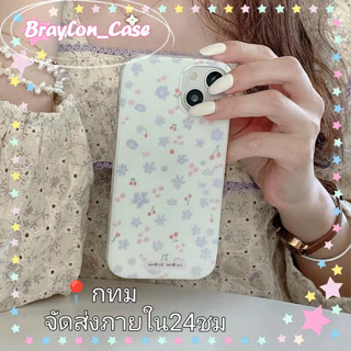 🌷Braylon🌷จัดส่งภายใน24ชม ดอกไม้ ลวดลาย iphone 11 14 pro max ป้องกันการหล่น ขอบเต็ม เส้นขอบโปร่งใส case for iPhone 12 13