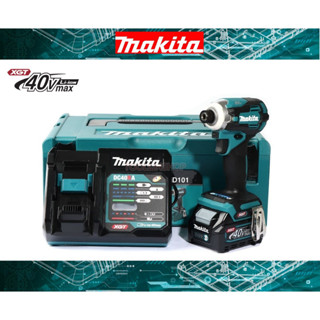 MAKITA สว่านไขควงกระแทกไร้สาย 40 โวลต์ 1/4 นิ้ว รุ่น TD001GD101 รวมแบตเตอรี่และแท่นชาร์จ