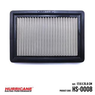 HURRICANE กรองอากาศสแตนเลส , ผ้าแดง Ford( Probe , Telstar ) Kia ( Mentor , Pride , Sportage ) Mazda ( 323 , 626 )HS-0008