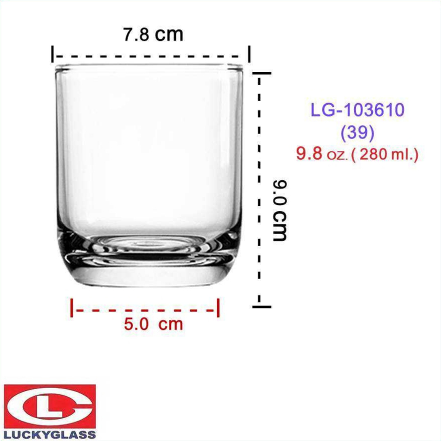 Lucky Glass แก้วน้ำดื่ม LG-103610 แก้วเป็กช็อต classic shot glass 280ML.*ออกใบกำกับได้* - รูปที่ 2