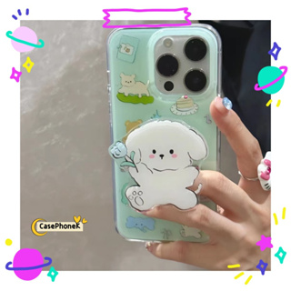 ✨จัดส่งภายใน 24 ชม✨เคสไอโฟน12 13 14 Pro For 11 ลูกสุนัข ความนิยม การ์ตูน กราฟฟิตี น่ารัก ความคิดสร้างสรรค์ การป้องกันการ