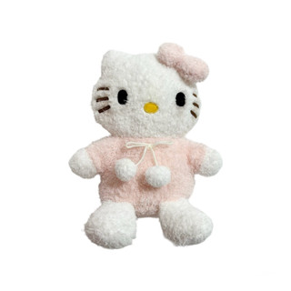 sanrio hello kitty plush ตุ๊กตาคิตตี้ ใส่ชุดสีชมพูอ่อน