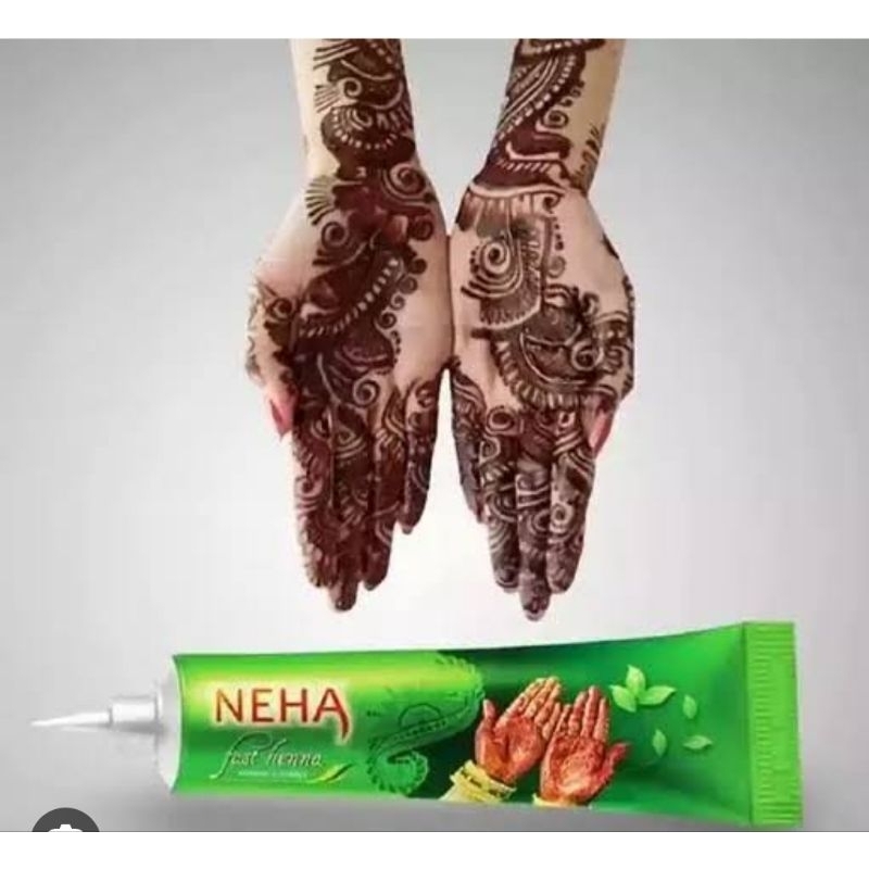 สีทาตัวสีน้ำตาล henna color paint mehendi orignal from india