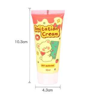 เลียนแบบกาวครีม 50ml กาวครีม DIY กล่องข้อความ เปลือกโทรศัพท์ วางอุปกรณ์เสริมเรซิน