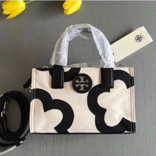 🎀(สด-ผ่อน) 149668 Tory burch Ella Printed nylon Mini Tote Bag