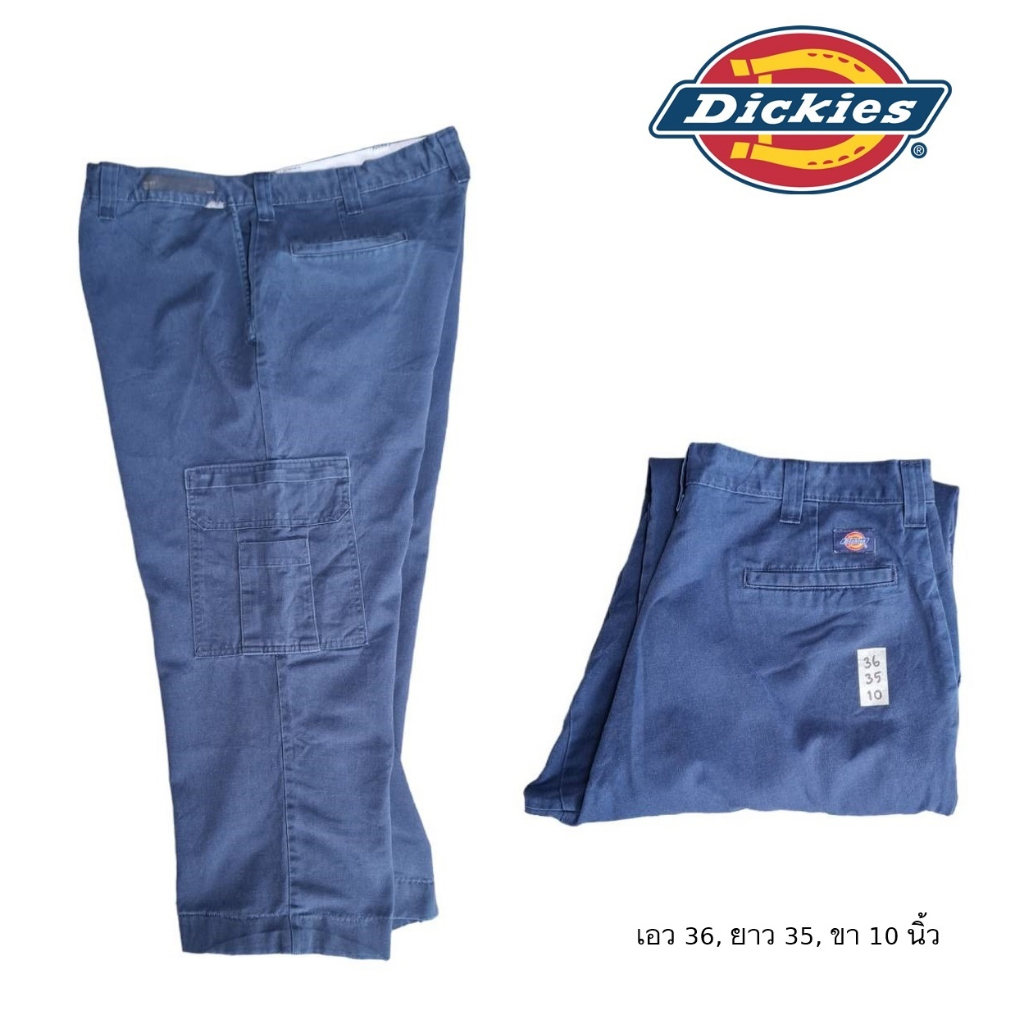 Dickies  มือสอง กางเกงขายาวทรงกระบอก(คาร์โก้) size 36 สีกรม