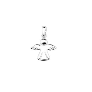 Smooth angel shaped silver pendant/จี้เงินรูปนางฟ้าเรียบ