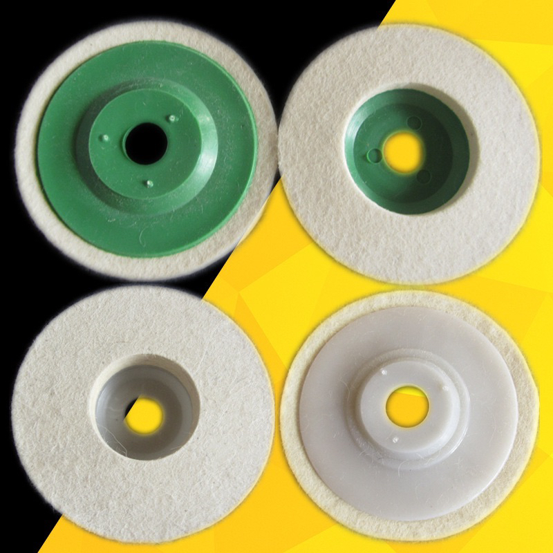 ใบขัดเงาขนแกะ 4นิ้ว เกรดเอ จานขัดขนแกะ ลูกขัดขนแกะ ใยขัดขนแกะ ใบขัดเงา สำหรับขัดสแตนเลส เหล็ก โลหะ ให้เงาใสดั่งกระจก