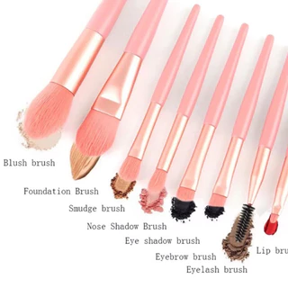เซทแปรงแต่งหน้า แปรงแต่งหน้า ชุดแปรงแต่งหน้ามืออาชีพ อายแชโดว์ บลัชออน คอนซีลเลอร์ 8pcs