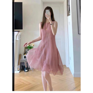 PINK NINI DRESS เดรสสั้นสีชมพู