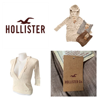 Hollister เสื้อไหมพรม ผ้าบาง ของแท้ มือหนึ่ง เซลล้างสต๊อก