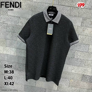 fendi เสื้อโปโลแขนสั้น