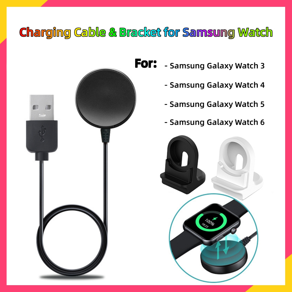 สายชาร์จ samsung galaxy watch 3 4 5 6 ไร้สาย น่าสนใจ สายชาร์จ galaxy watch 6 USB 1m ความยาว สายชาร์จ samsung watch 6