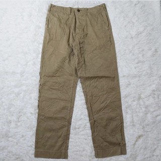 😊Uniqlo Chino Vintage Pants(กระบอก)✅️Size 31-32(76cm)📌สีน้ำตาล สภาพใหม่100% ไม่มีตำหนิ